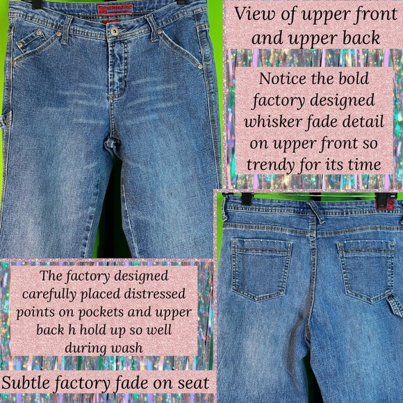 VINTAGE Y2K/90S HOT KISS BOOTCUT JEANS EXC COND SZ 9 back to school cool - Picture 4 of 13